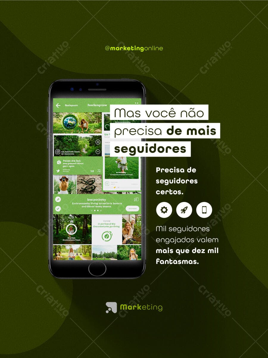 Modelo de Aplicativo para Marketing Digital PSD Editável