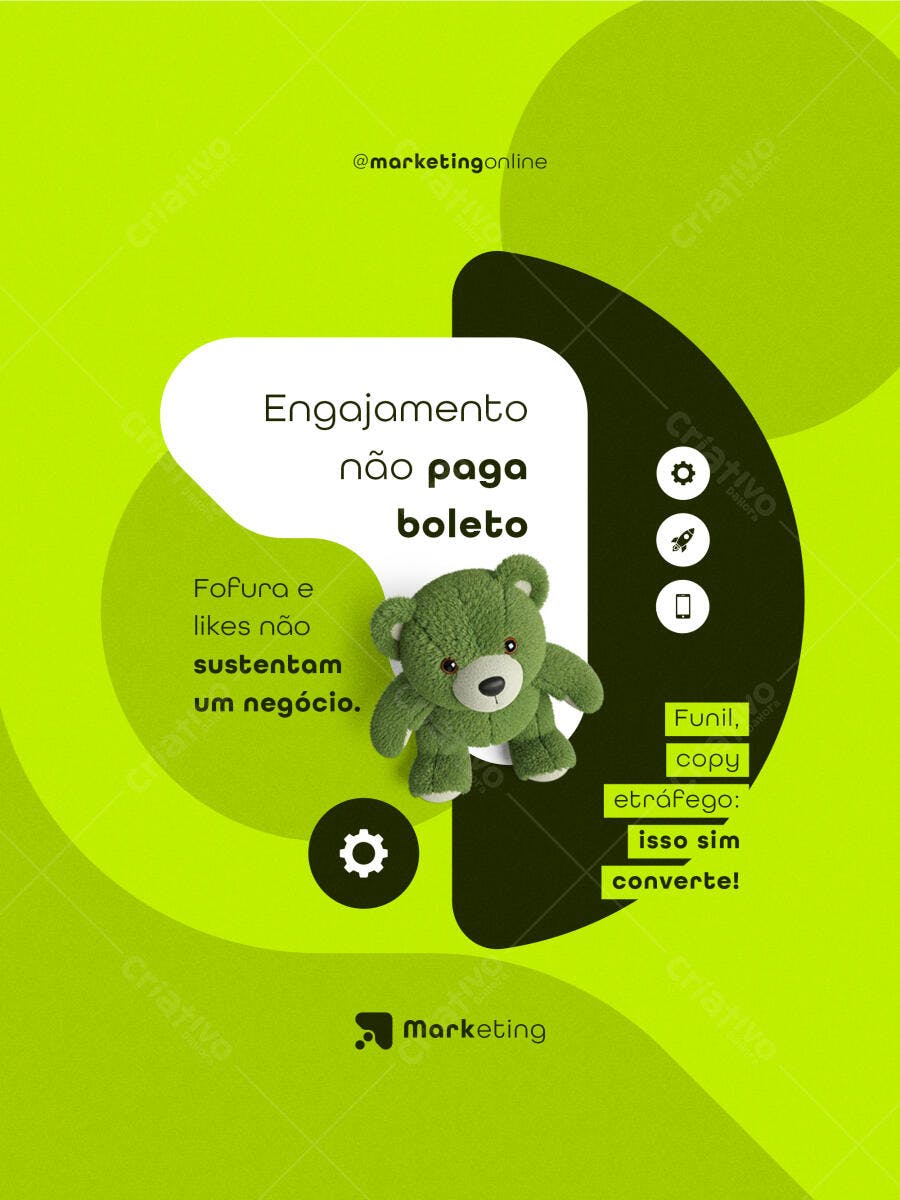 Post para Redes Sociais Marketing Digital PSD Editável