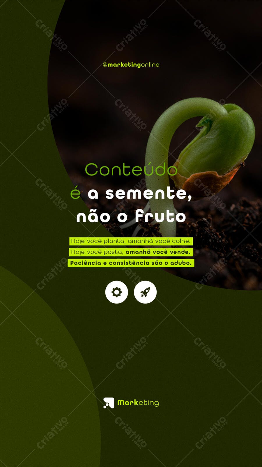 Flyer Marketing de Conteúdo PSD Editável