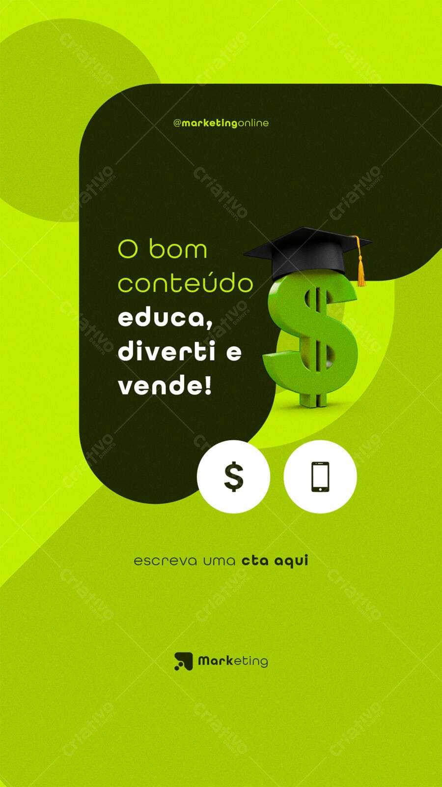 Post para Redes Sociais - Marketing de Conteúdo PSD Editável