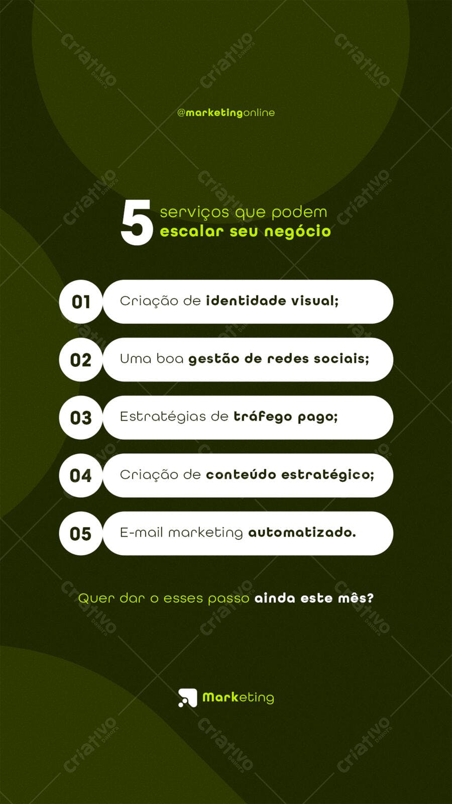 Post para Redes Sociais Marketing Digital PSD Editável