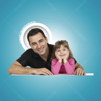 Imagem PNG Transparente de Pai e Filha Sorrindo com Carinho e Alegria