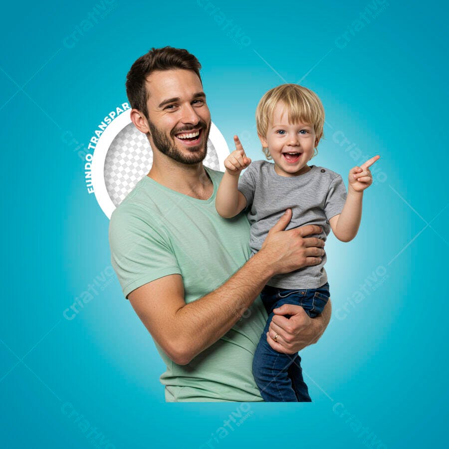 PSD para Dia dos Pais com Pai e Filho PSD Editável