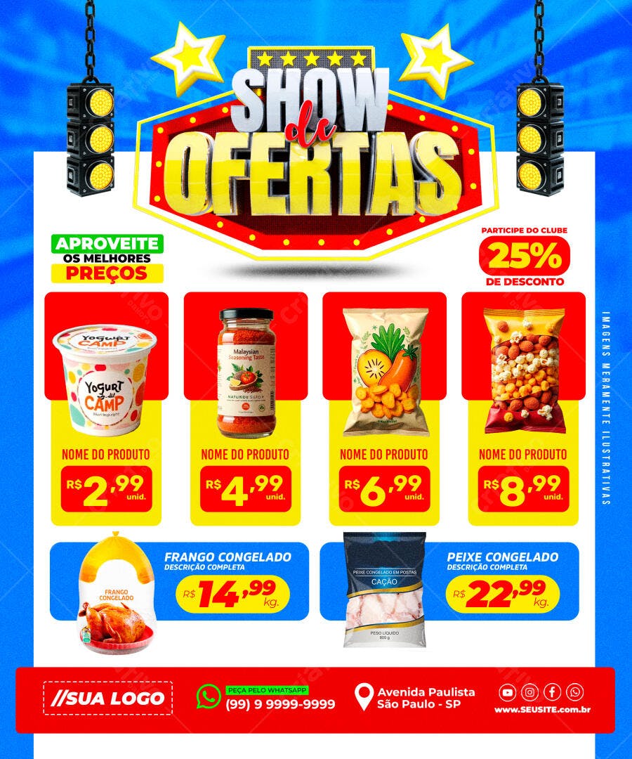 Flyer Show de Ofertas PSD Editável