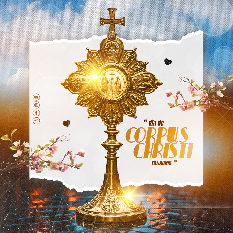 Flyer para Corpus Christi PSD Editável