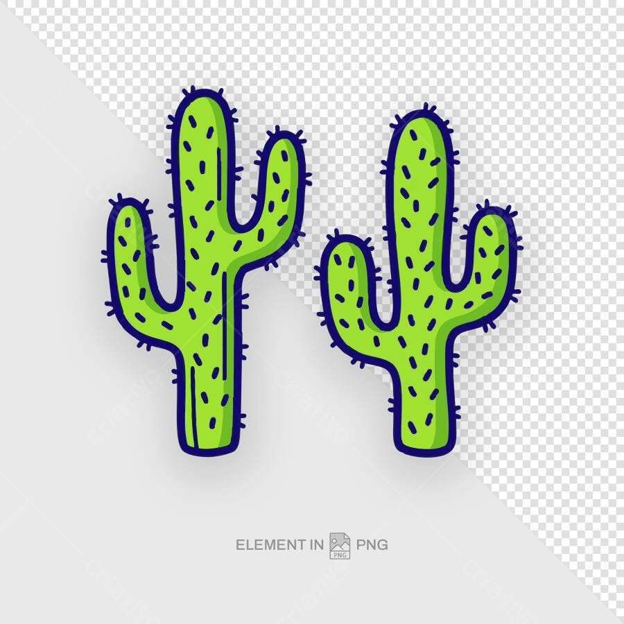 Elementos para Dia do Cactus PSD Editável
