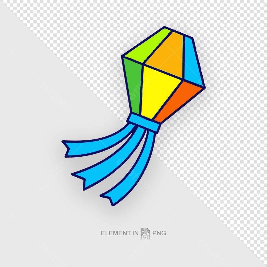 Balão Junino para Festa Junina PSD Editável