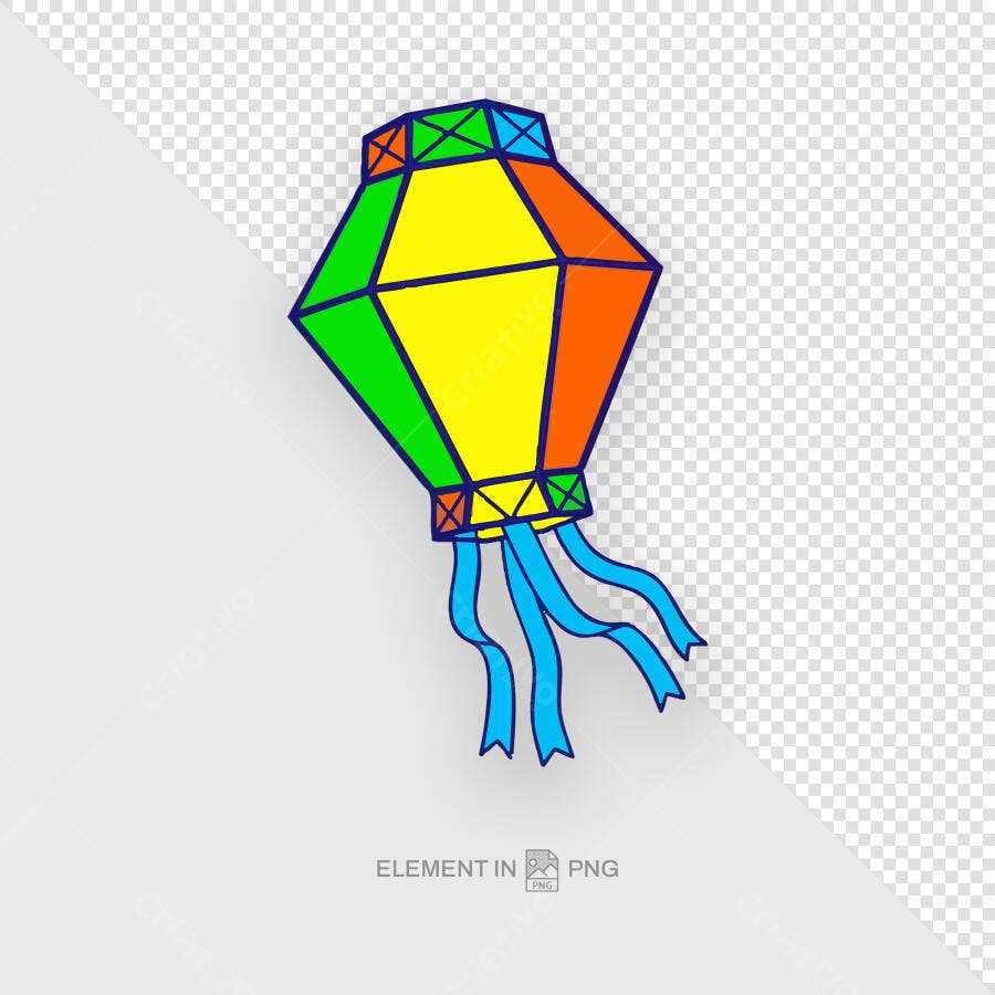 PSD Balão Junino para Festa Junina PSD Editável