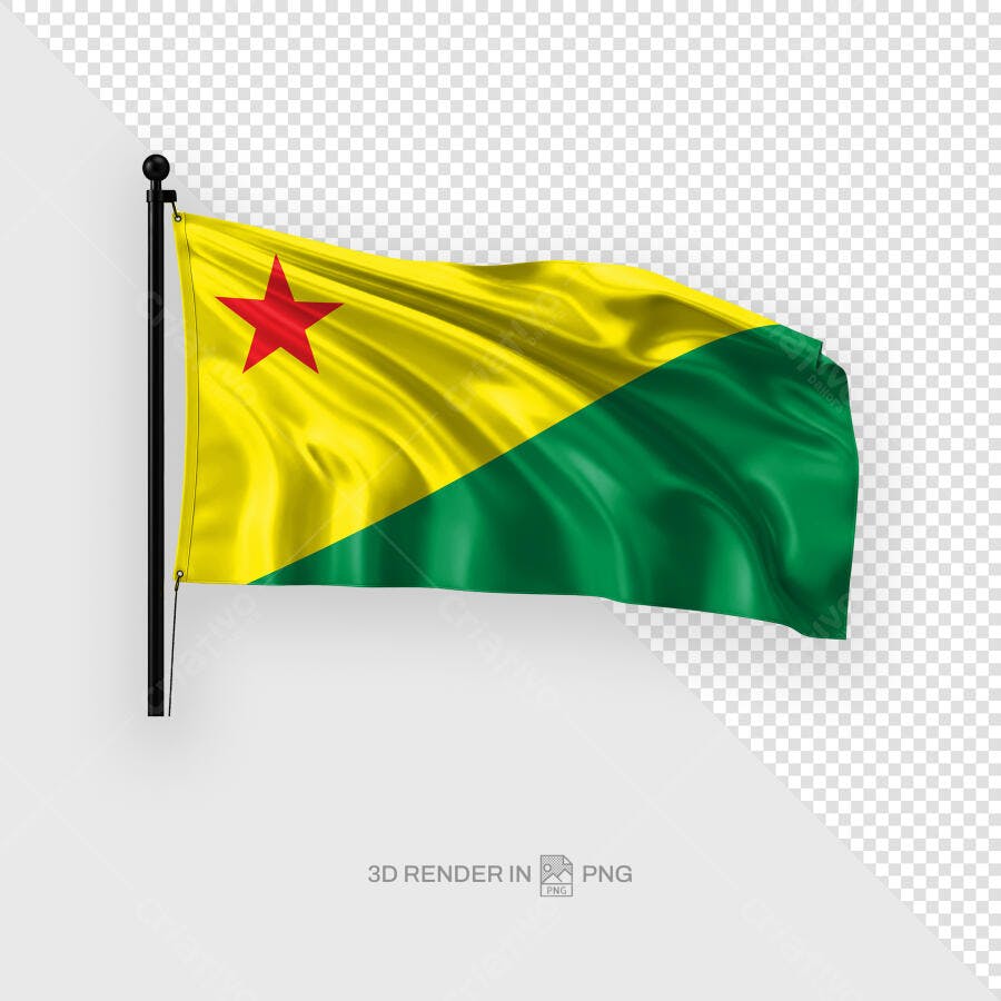 Mockup Bandeira Guiana Francesa PSD Editável