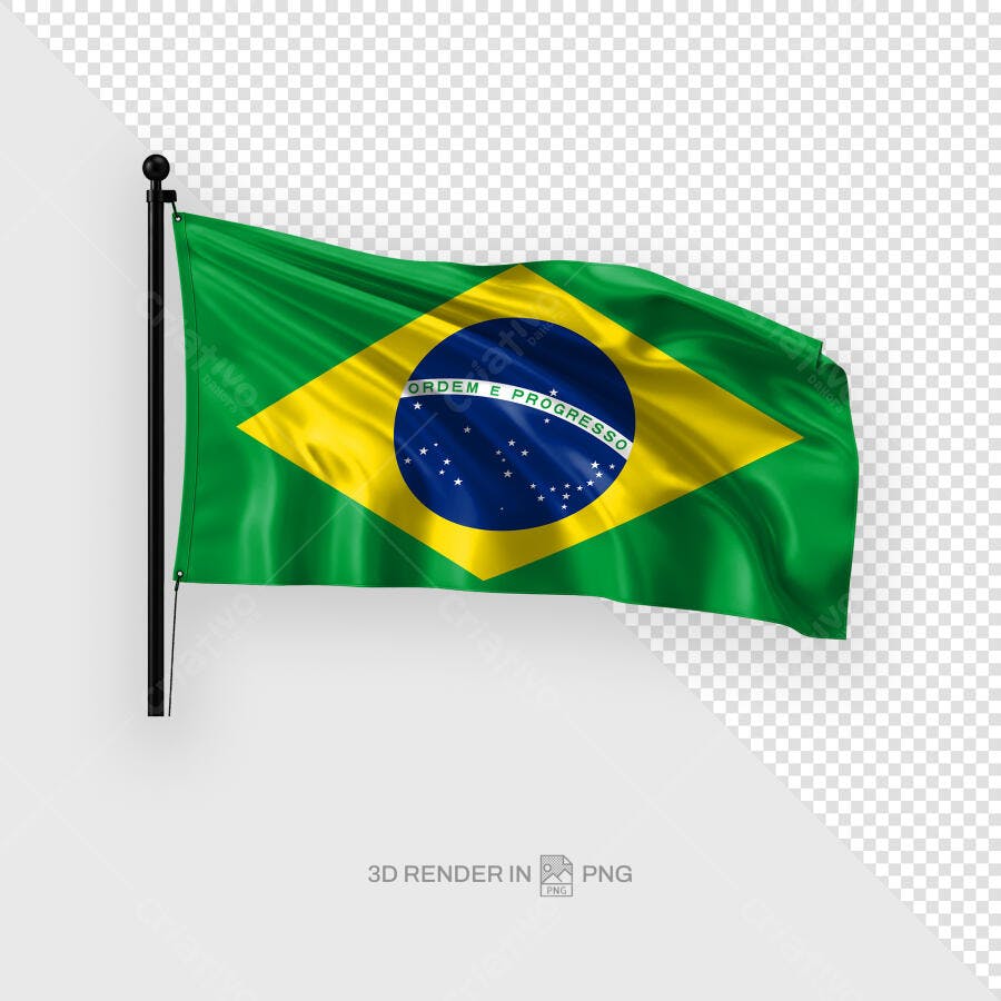 Imagem Bandeira Brasil PSD Editável