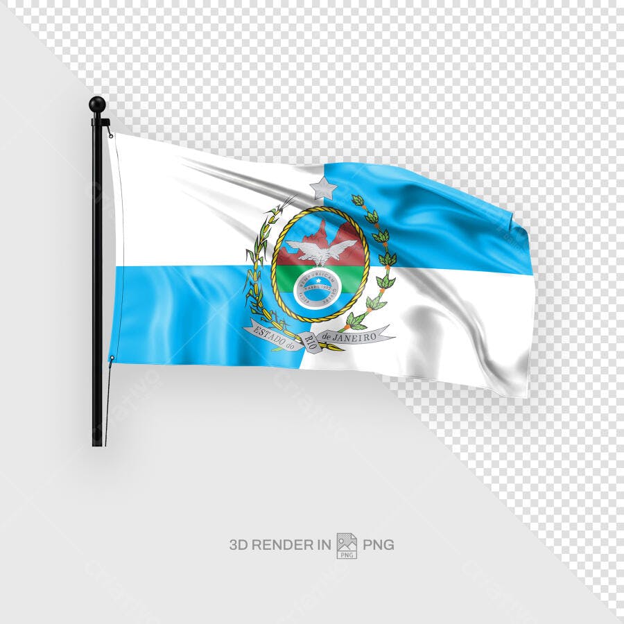 Bandeira do Rio de Janeiro PSD Editável