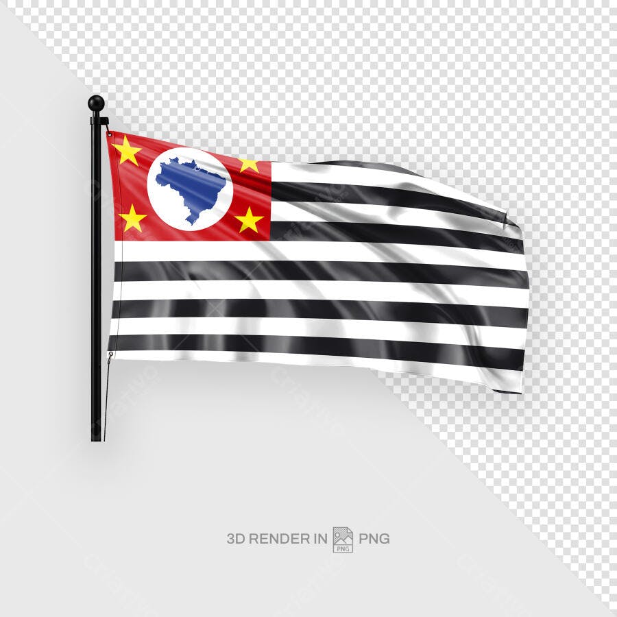 Bandeira de Mato Grosso do Sul PSD Editável