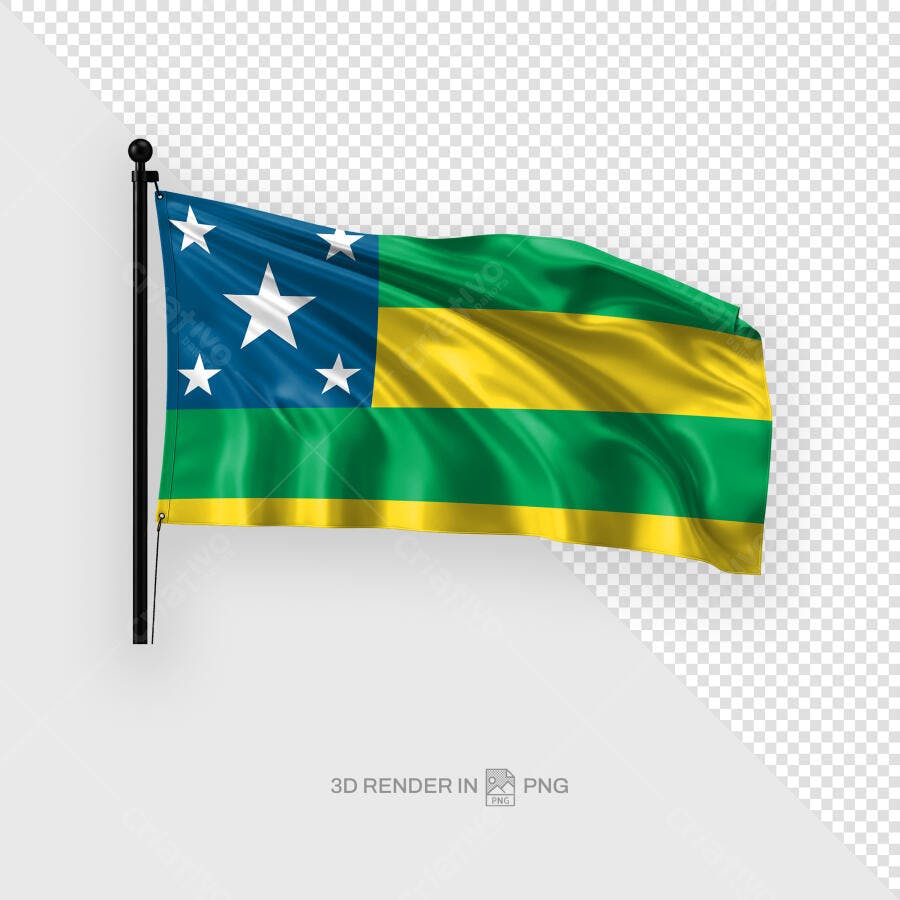 Mockup Bandeira PSD Editável
