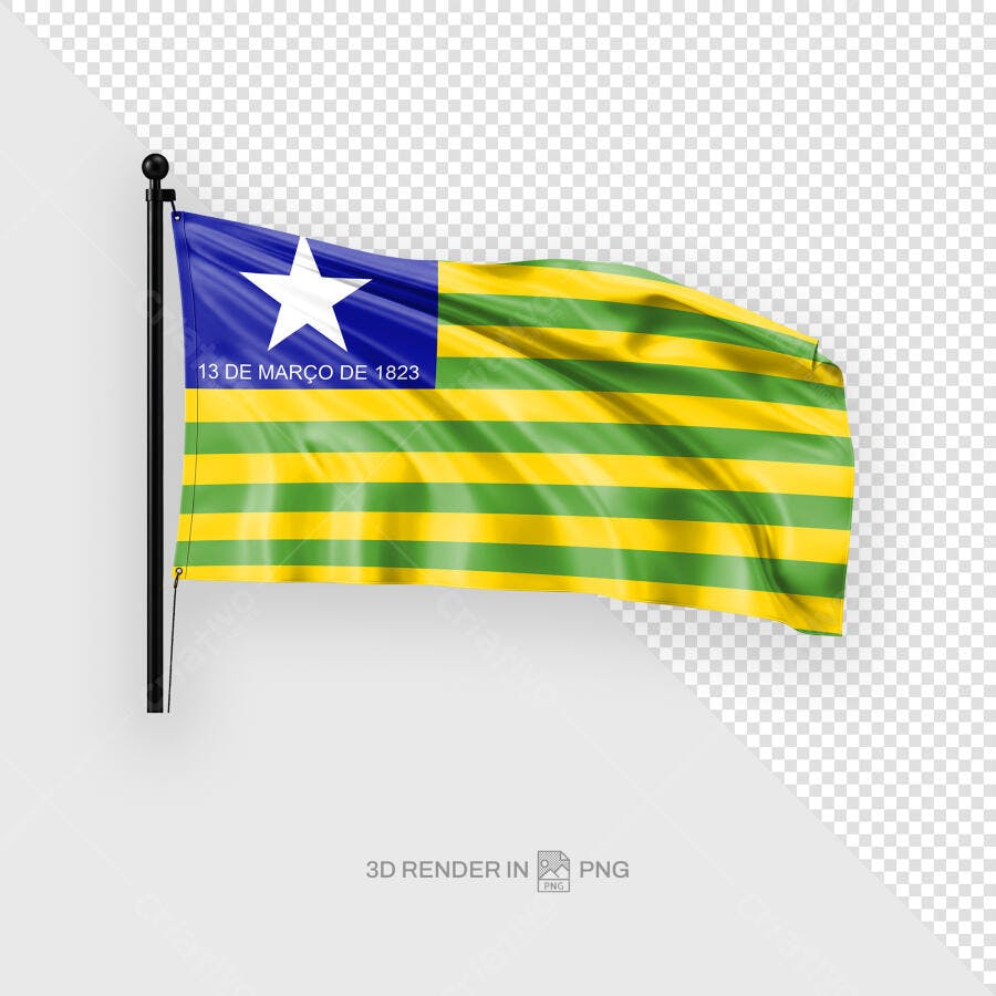 Bandeira do Pará 13 de Março PSD Editável