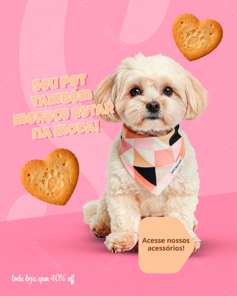 Flyer para Pet Fashion PSD Editável
