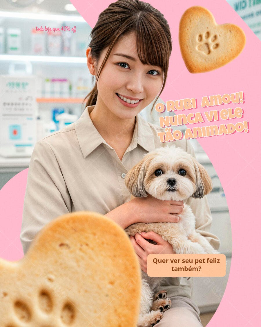 Post para Pet Shop PSD Editável