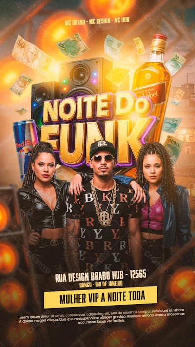 Flyer-de-Evento-Noite-do-Funk-no-RJ-PSD-Editavel-Story
