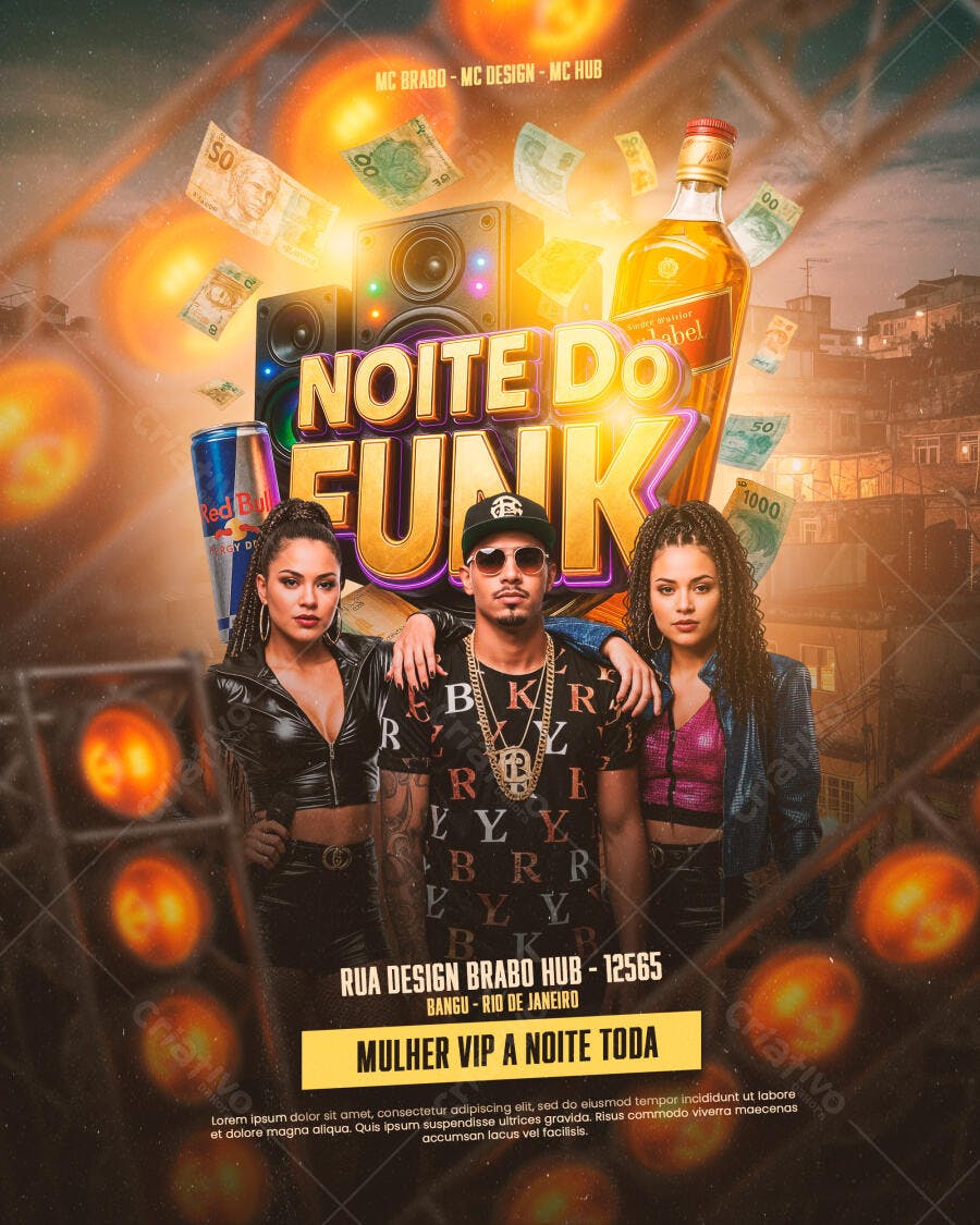 Flyer Festa Funk PSD Editável