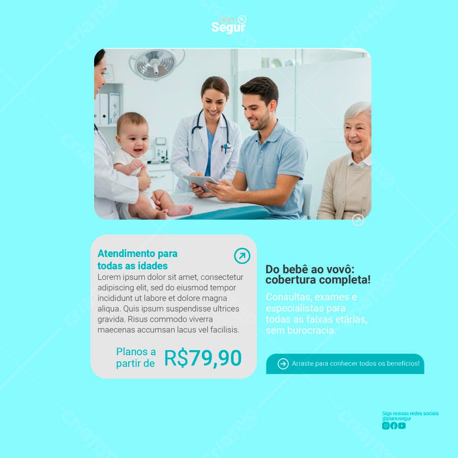 Banner Plano de Saúde Familiar PSD Editável