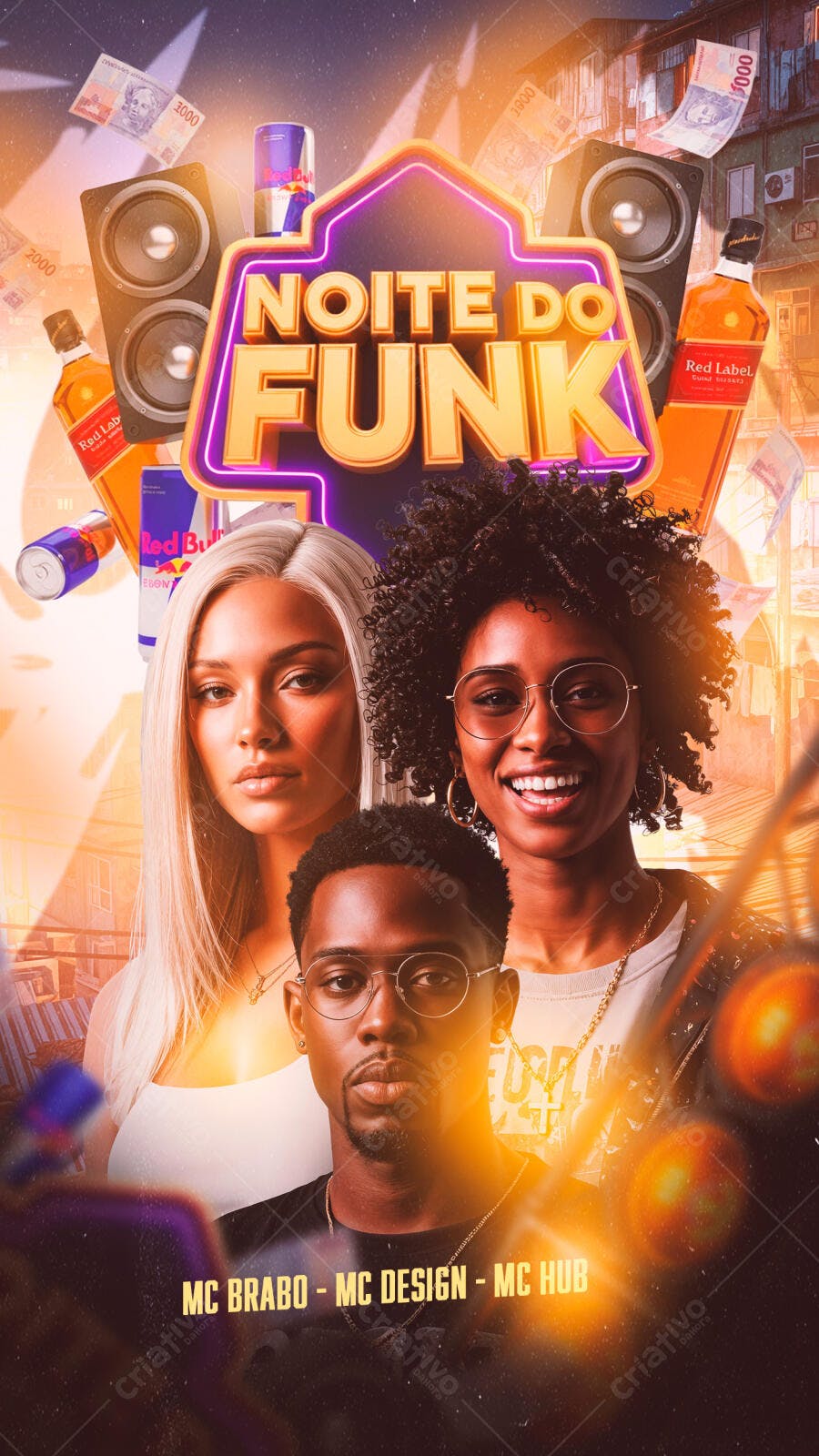 Flyer Festa Funk PSD Editável