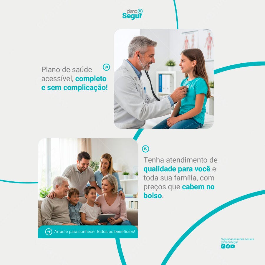 Post para Plano de Saúde Familiar PSD Editável