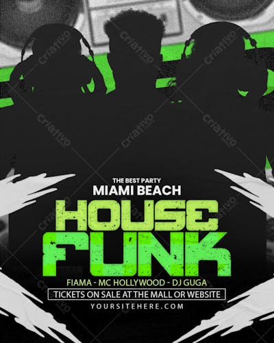 PSD club dj party flyer social media post professional banner