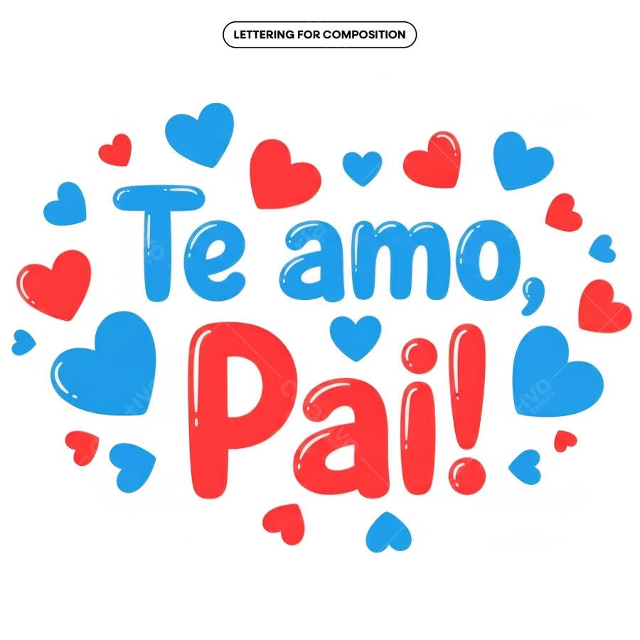 Arte Dia dos Pais PSD Editável