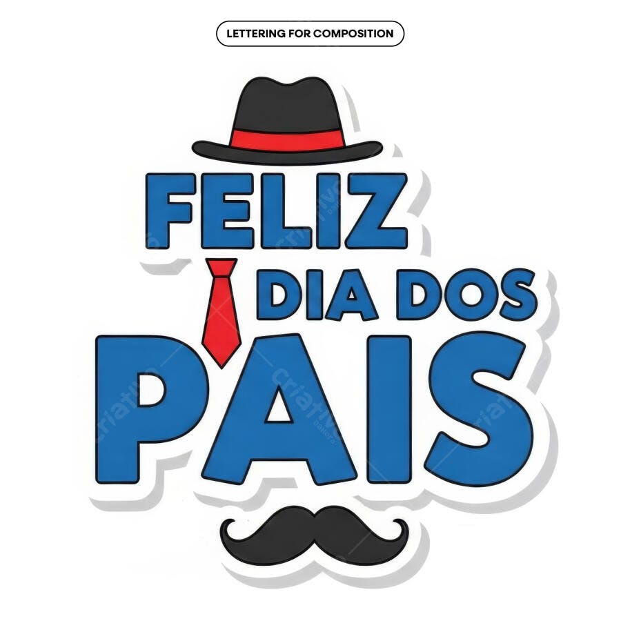 Arte para Dia dos Pais PSD Editável