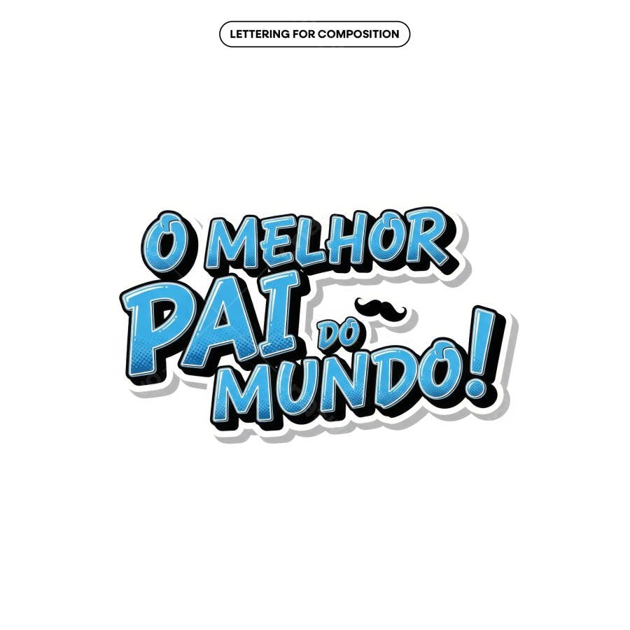 Arte Dia dos Pais PSD Editável