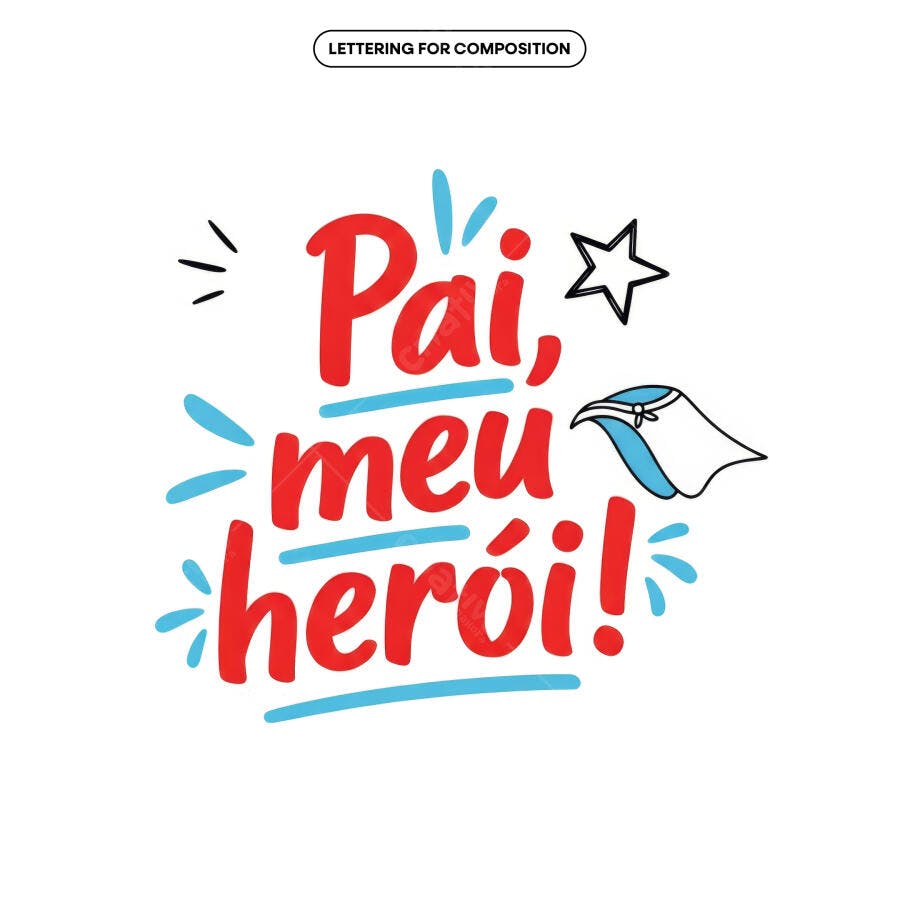 Arte para Dia dos Pais PSD Editável