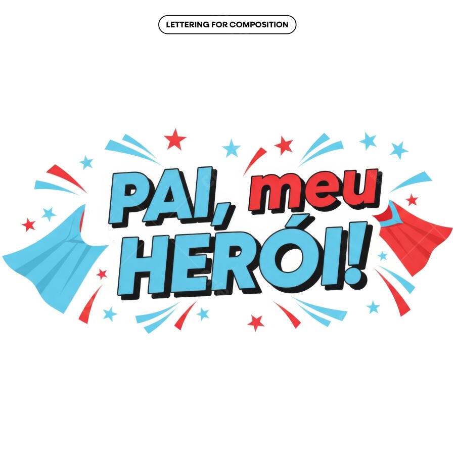 Arte Dia dos Pais PSD Editável