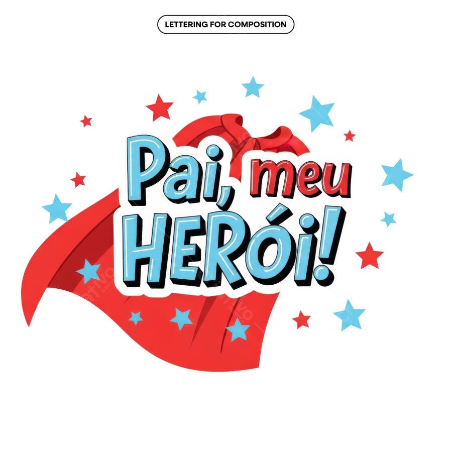 Arte para Dia dos Pais PSD Editável