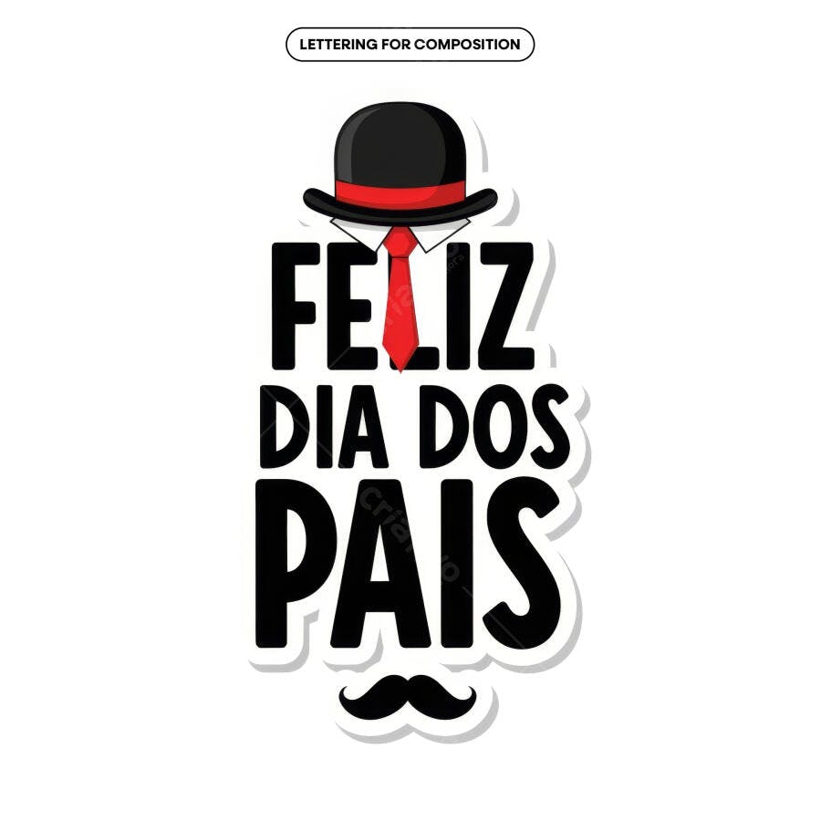 Feliz Dia dos Pais - Arte para Impressão PSD Editável