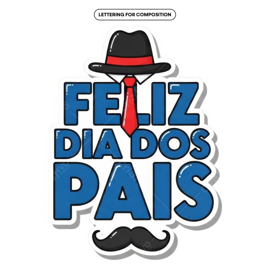 Arte Dia dos Pais PSD Editável