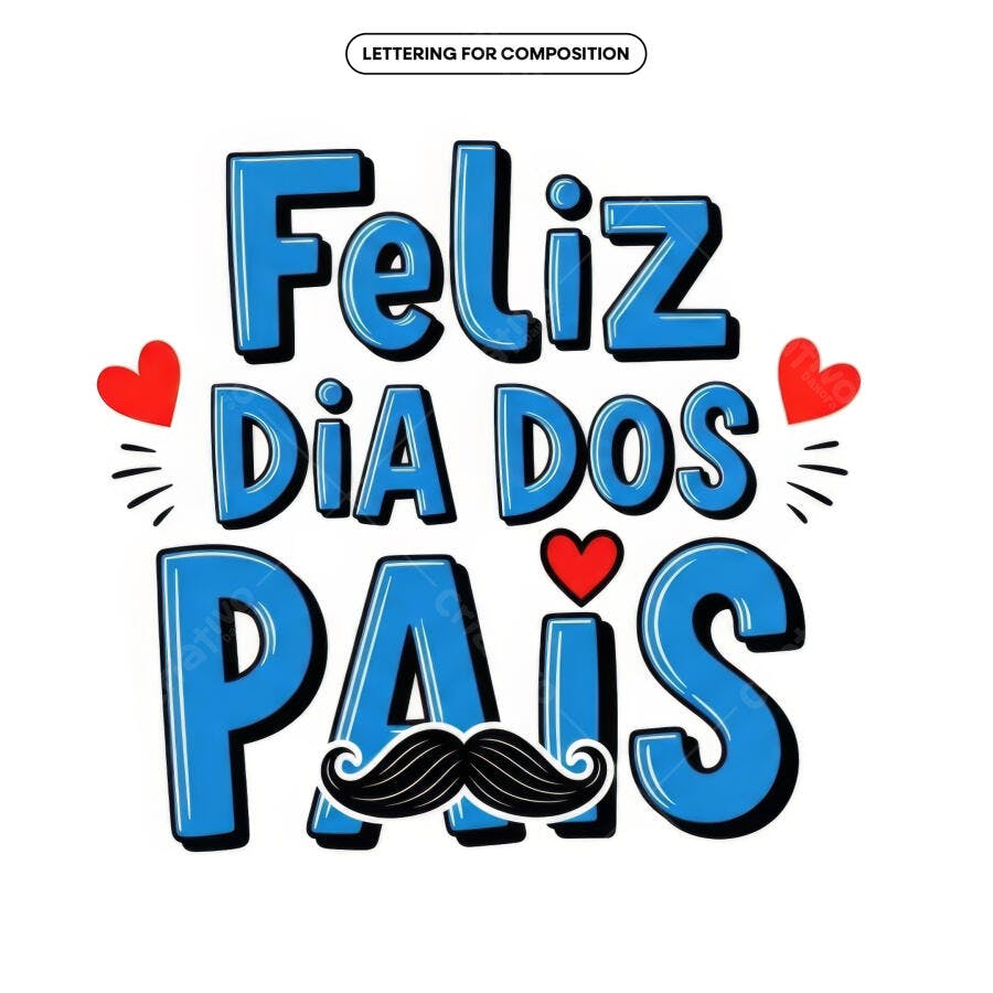Arte Dia dos Pais PSD Editável