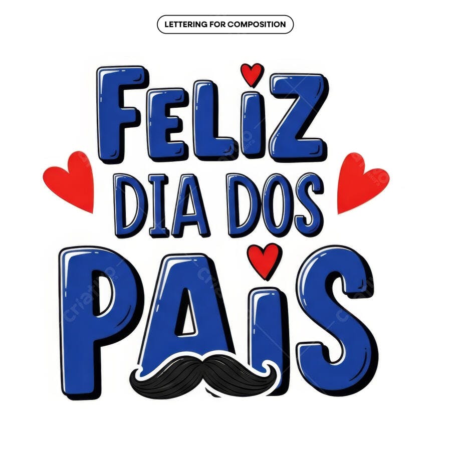 Arte para Dia dos Pais PSD Editável
