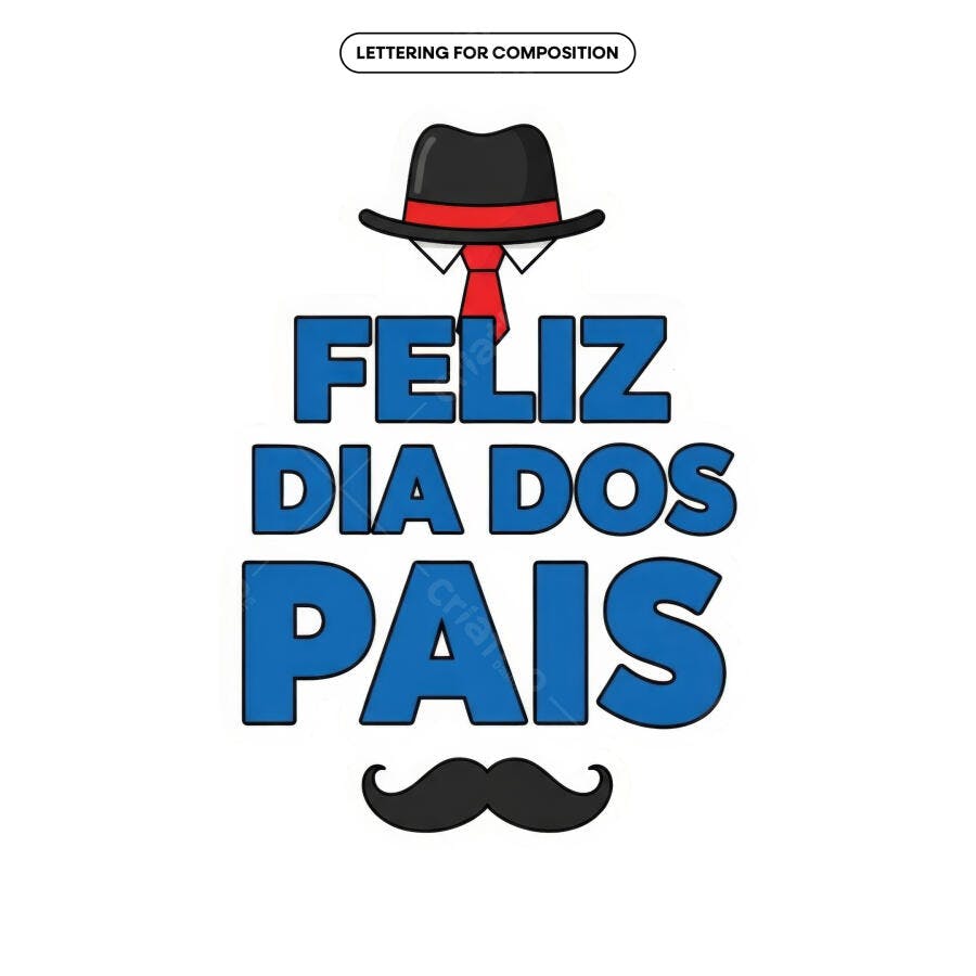 Arte Dia dos Pais PSD Editável