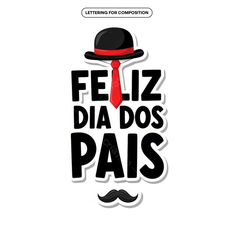 Arte Dia dos Pais PSD Editável