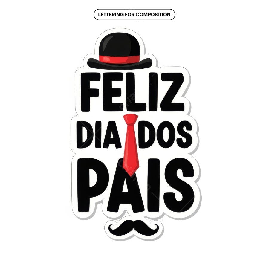 Arte Dia dos Pais PSD Editável