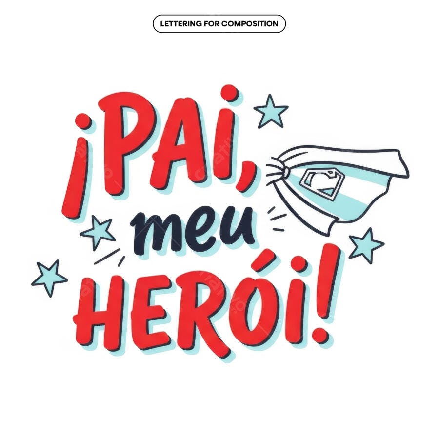 Arte para Dia dos Pais PSD Editável