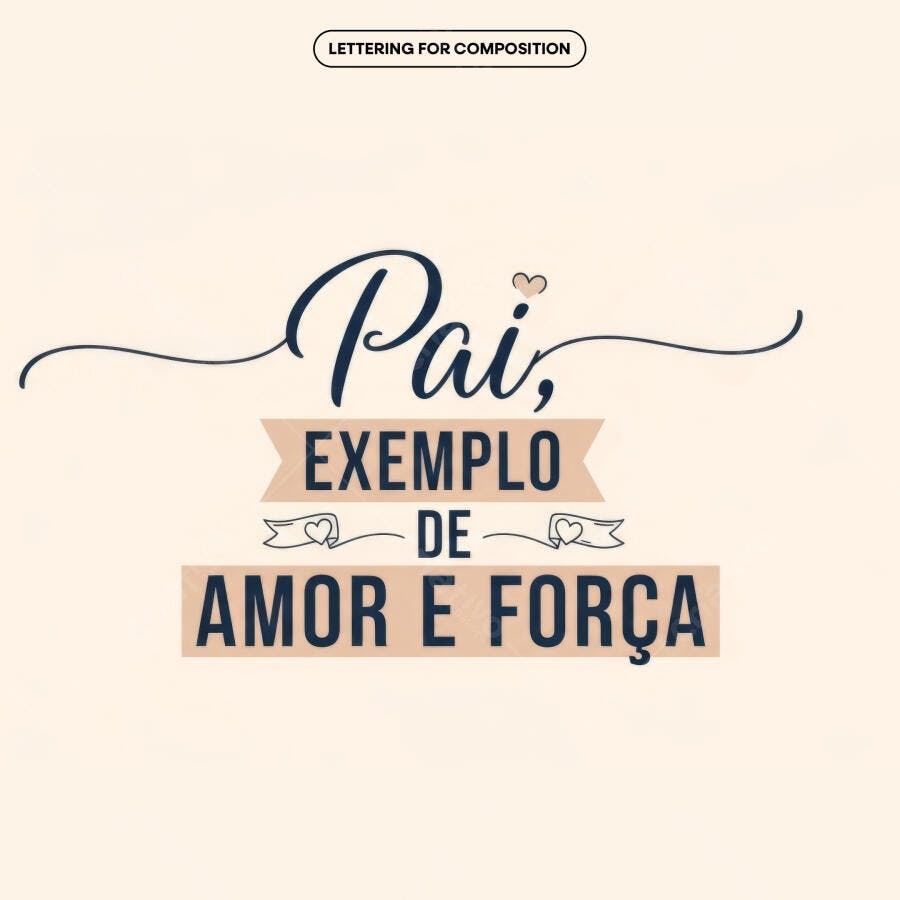 Arte para Dia dos Pais PSD Editável