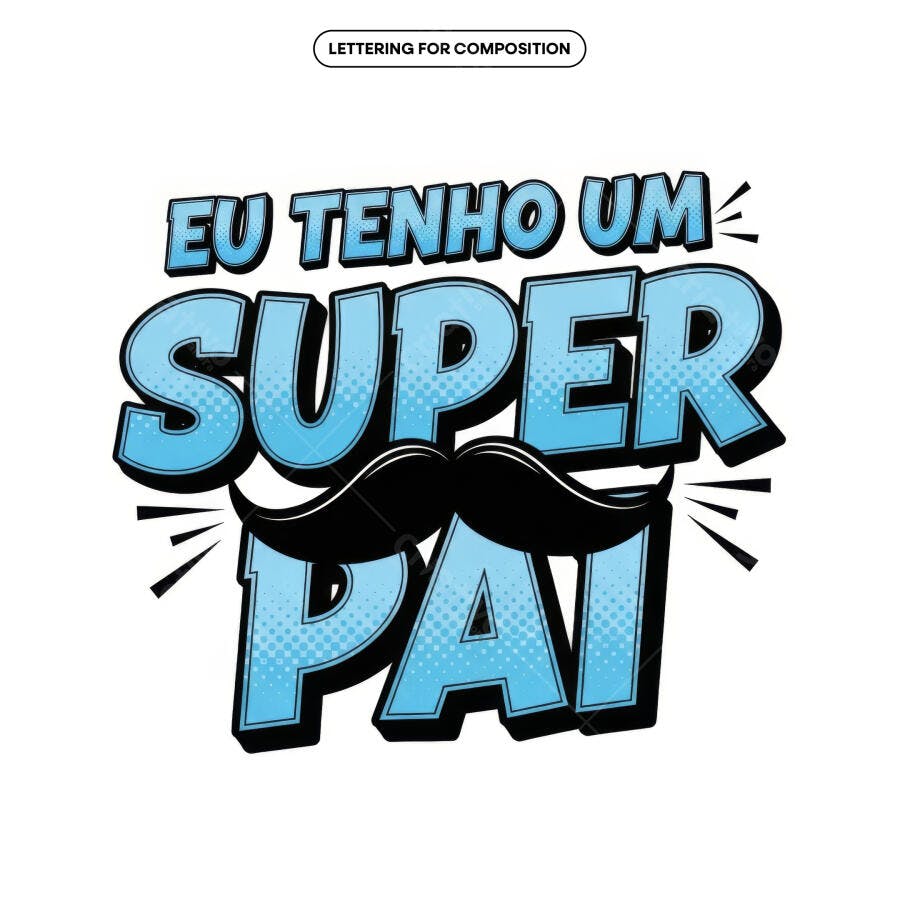 Arte para Dia dos Pais PSD Editável