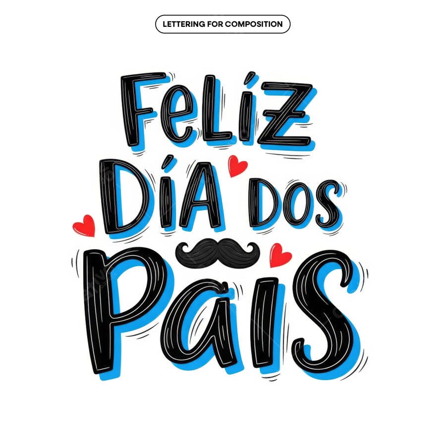 Arte para o Dia dos Pais PSD Editável