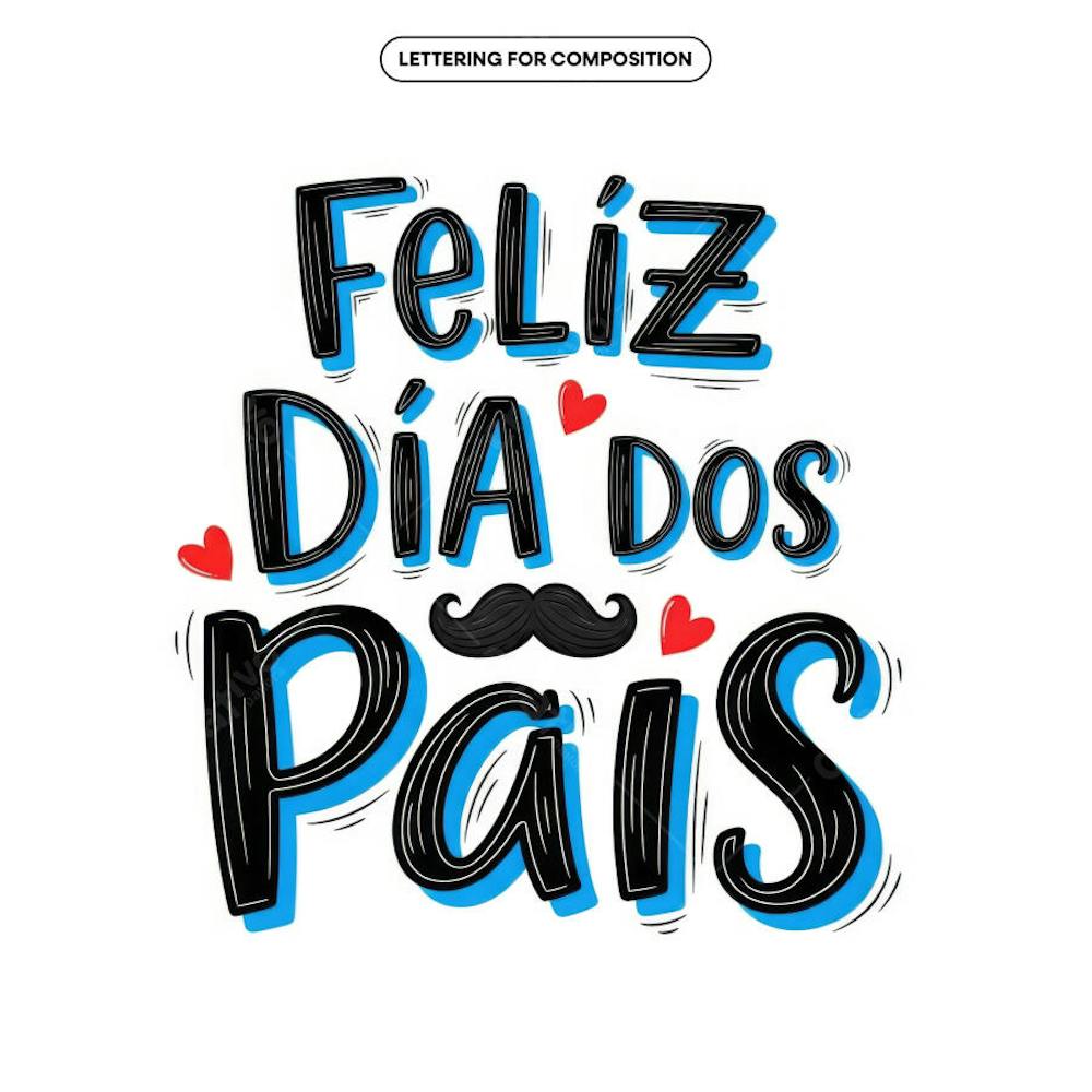 Lettering Dia dos Pais para composição social media (2)