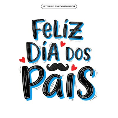 Lettering Dia dos Pais para composição social media (2)