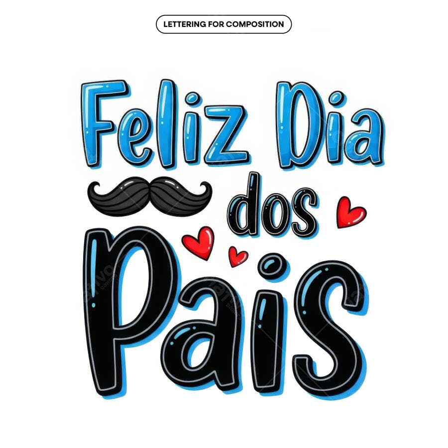 Arte para Dia dos Pais PSD Editável