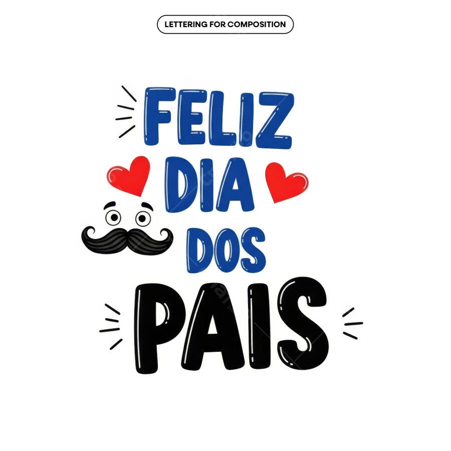 Arte Dia dos Pais PSD Editável
