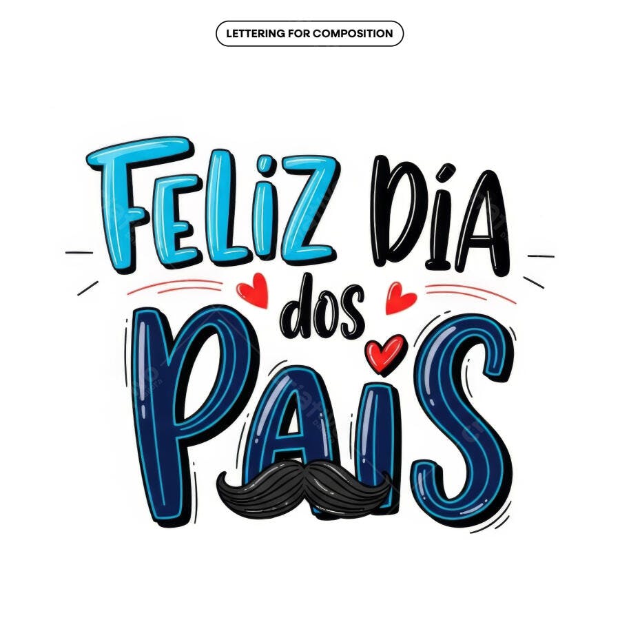 Arte Dia dos Pais PSD Editável