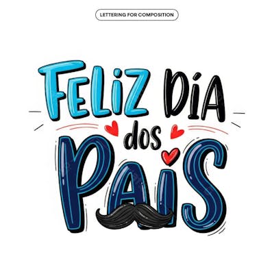 Lettering Dia dos Pais para composição social media (76)