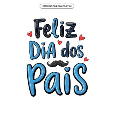 Lettering Dia dos Pais para composição social media (1)